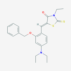 molecular formula C23H26N2O2S2 B312966 5-[2-(Benzyloxy)-4-(diethylamino)benzylidene]-3-ethyl-2-thioxo-1,3-thiazolidin-4-one 