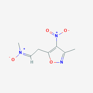 molecular formula C7H9N3O4 B3129690 N-methyl-2-(3-methyl-4-nitro-1,2-oxazol-5-yl)ethanimine Oxide CAS No. 339105-76-9