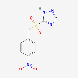 molecular formula C9H8N4O4S B3129697 4-nitrobenzyl 1H-1,2,4-triazol-3-yl sulfone CAS No. 339105-78-1