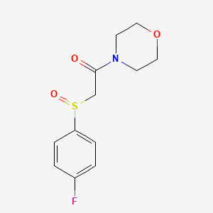 molecular formula C12H14FNO3S B3129745 2-[(4-Fluorophenyl)sulfinyl]-1-morpholino-1-ethanone CAS No. 339107-09-4