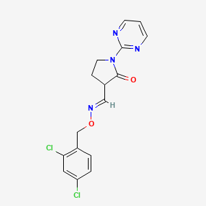 2-oxo-1-(2-pyrimidinyl)-3-pyrrolidinecarbaldehyde O-(2,4-dichlorobenzyl)oxime