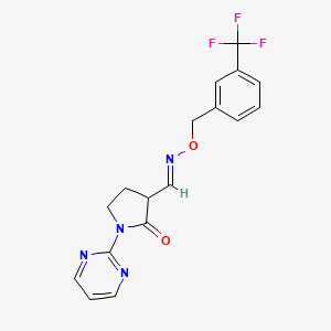 2-oxo-1-(2-pyrimidinyl)-3-pyrrolidinecarbaldehyde O-[3-(trifluoromethyl)benzyl]oxime