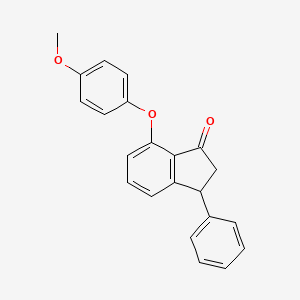 7-(4-Methoxyphenoxy)-3-phenyl-1-indanone