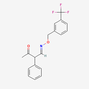 molecular formula C18H16F3NO2 B3129839 3-oxo-2-phenylbutanal O-[3-(trifluoromethyl)benzyl]oxime CAS No. 339116-05-1