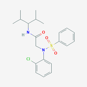 molecular formula C21H27ClN2O3S B312990 2-[2-chloro(phenylsulfonyl)anilino]-N-(1-isopropyl-2-methylpropyl)acetamide 