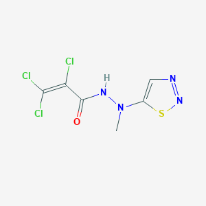 molecular formula C6H5Cl3N4OS B3129935 2,3,3-trichloro-N'-methyl-N'-(1,2,3-thiadiazol-5-yl)acrylohydrazide CAS No. 339276-99-2