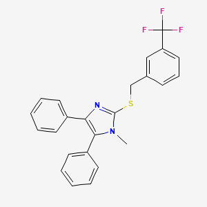 molecular formula C24H19F3N2S B3129938 1-甲基-4,5-二苯基-2-[[3-(三氟甲基)苯基]甲基硫烷基]咪唑 CAS No. 339277-14-4