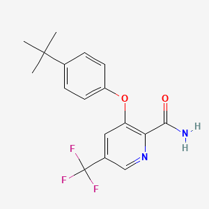 3-(4-Tert-butylphenoxy)-5-(trifluoromethyl)pyridine-2-carboxamide