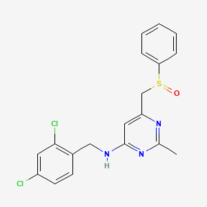 N-(2,4-dichlorobenzyl)-2-methyl-6-[(phenylsulfinyl)methyl]-4-pyrimidinamine