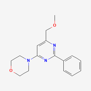 molecular formula C16H19N3O2 B3129990 4-[6-(Methoxymethyl)-2-phenylpyrimidin-4-yl]morpholine CAS No. 339278-90-9