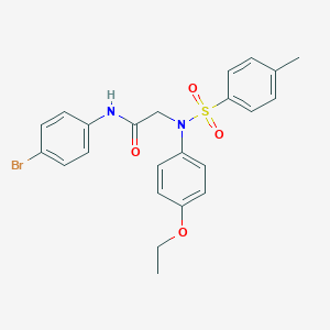 molecular formula C23H23BrN2O4S B313001 N-(4-bromophenyl)-2-{4-ethoxy[(4-methylphenyl)sulfonyl]anilino}acetamide 