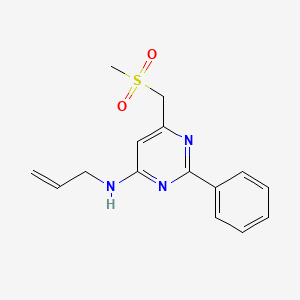molecular formula C15H17N3O2S B3130020 N-allyl-6-[(methylsulfonyl)methyl]-2-phenyl-4-pyrimidinamine CAS No. 339279-18-4