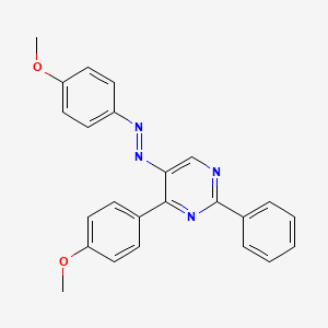 molecular formula C24H20N4O2 B3130024 4-(4-Methoxyphenyl)-5-[2-(4-methoxyphenyl)diazenyl]-2-phenylpyrimidine CAS No. 339279-52-6