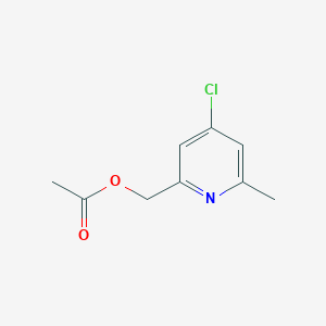 molecular formula C9H10ClNO2 B3130045 (4-Chloro-6-methylpyridin-2-yl)methyl acetate CAS No. 339585-99-8