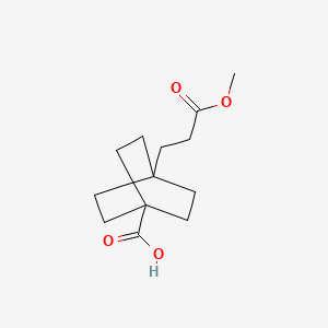 molecular formula C13H20O4 B3130060 4-(2-Methoxycarbonylethyl)bicyclo[2.2.2]octane-1-carboxylic acid CAS No. 340023-15-6