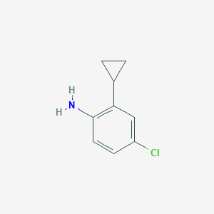 molecular formula C9H10ClN B3130063 4-Chloro-2-cyclopropylaniline CAS No. 340039-26-1