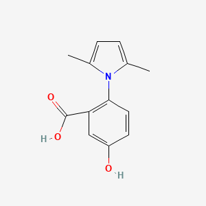 molecular formula C13H13NO3 B3130090 2-(2,5-二甲基-1H-吡咯-1-基)-5-羟基苯甲酸 CAS No. 340309-41-3
