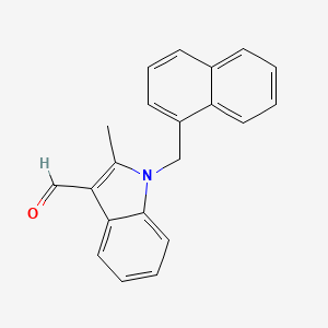molecular formula C21H17NO B3130094 2-methyl-1-(naphthalen-1-ylmethyl)-1H-indole-3-carbaldehyde CAS No. 340319-21-3