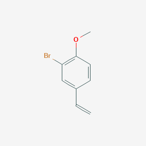 molecular formula C9H9BrO B3130102 2-Bromo-4-ethenyl-1-methoxybenzene CAS No. 34039-30-0