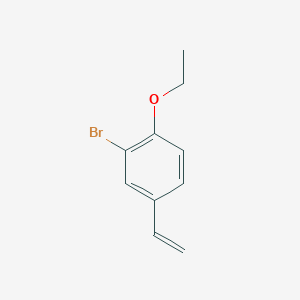 molecular formula C10H11BrO B3130104 2-Bromo-1-ethoxy-4-vinylbenzene CAS No. 34039-31-1