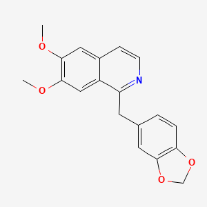 molecular formula C19H17NO4 B3130111 1-(1,3-Benzodioxol-5-ylmethyl)-6,7-dimethoxyisoquinoline CAS No. 3407-72-5