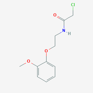 molecular formula C11H14ClNO3 B3130152 2-chloro-N-[2-(2-methoxyphenoxy)ethyl]acetamide CAS No. 341930-71-0