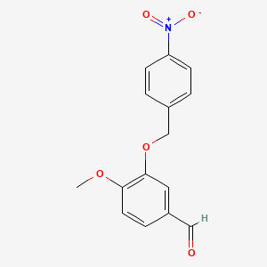 molecular formula C15H13NO5 B3130157 4-Methoxy-3-[(4-nitrobenzyl)oxy]benzaldehyde CAS No. 341942-07-2