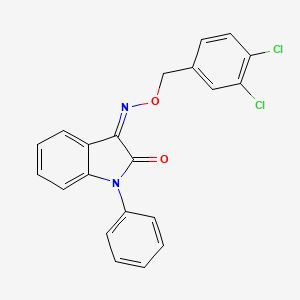 molecular formula C21H14Cl2N2O2 B3130173 (3Z)-3-[(3,4-Dichlorophenyl)methoxyimino]-1-phenylindol-2-one CAS No. 341964-30-5