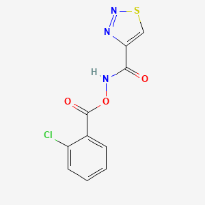 molecular formula C10H6ClN3O3S B3130176 N-[(2-chlorobenzoyl)oxy]-1,2,3-thiadiazole-4-carboxamide CAS No. 341965-65-9