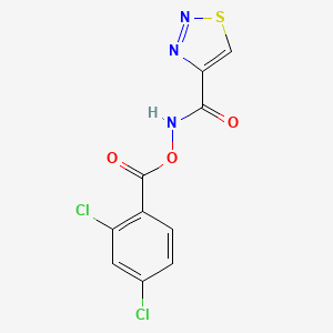 molecular formula C10H5Cl2N3O3S B3130180 N-[(2,4-dichlorobenzoyl)oxy]-1,2,3-thiadiazole-4-carboxamide CAS No. 341965-66-0