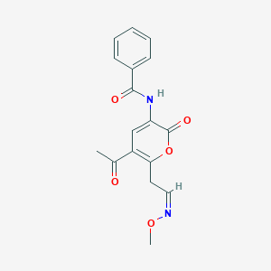 N-[5-acetyl-6-[(2Z)-2-methoxyiminoethyl]-2-oxopyran-3-yl]benzamide
