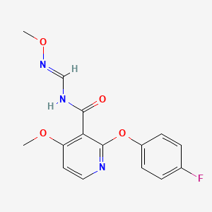 2-(4-fluorophenoxy)-4-methoxy-N-[(methoxyimino)methyl]nicotinamide