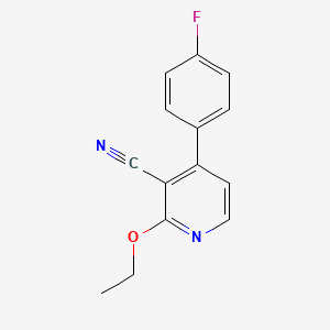 molecular formula C14H11FN2O B3130256 2-Ethoxy-4-(4-fluorophenyl)nicotinonitrile CAS No. 341967-42-8