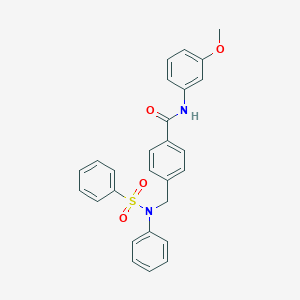 N-(3-methoxyphenyl)-4-{[(phenylsulfonyl)anilino]methyl}benzamide