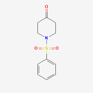 molecular formula C11H13NO3S B3130335 1-(苯磺酰基)哌啶-4-酮 CAS No. 34259-86-4