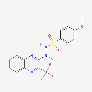 4-methoxy-N'-methyl-N'-[3-(trifluoromethyl)-2-quinoxalinyl]benzenesulfonohydrazide