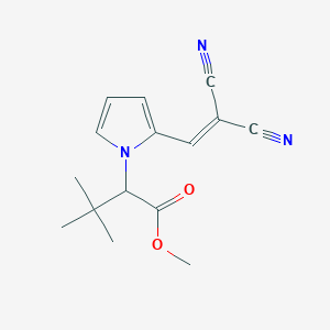 methyl 2-[2-(2-cyano-3-nitrilo-1-propenyl)-1H-pyrrol-1-yl]-3,3-dimethylbutanoate