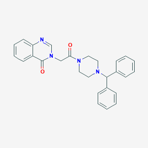 molecular formula C27H26N4O2 B313047 3-{2-[4-(diphenylmethyl)piperazin-1-yl]-2-oxoethyl}quinazolin-4(3H)-one 