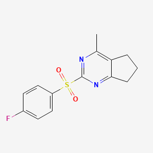 B3130493 4-fluorophenyl 4-methyl-6,7-dihydro-5H-cyclopenta[d]pyrimidin-2-yl sulfone CAS No. 343374-41-4