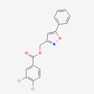 molecular formula C17H11Cl2NO3 B3130499 (5-Phenyl-3-isoxazolyl)methyl 3,4-dichlorobenzenecarboxylate CAS No. 343374-57-2