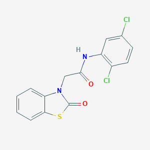 molecular formula C15H10Cl2N2O2S B313051 N-(2,5-dichlorophenyl)-2-(2-oxo-1,3-benzothiazol-3(2H)-yl)acetamide 