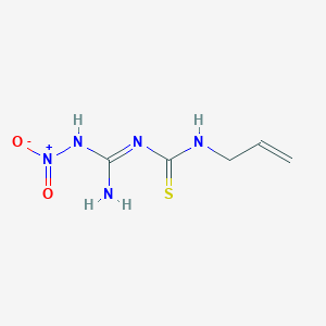 molecular formula C5H9N5O2S B3130511 1-(N-nitrocarbamimidoyl)-3-(prop-2-en-1-yl)thiourea CAS No. 343374-78-7