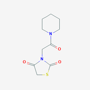 molecular formula C10H14N2O3S B313052 3-(2-Oxo-2-piperidin-1-yl-ethyl)-thiazolidine-2,4-dione 