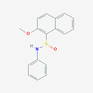 molecular formula C17H15NO2S B3130526 2-methoxy-N-phenyl-1-naphthalenesulfinamide CAS No. 343375-07-5