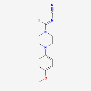 methyl N-cyano-4-(4-methoxyphenyl)tetrahydro-1(2H)-pyrazinecarbimidothioate