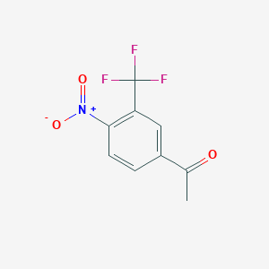 molecular formula C9H6F3NO3 B3130559 1-[4-Nitro-3-(trifluoromethyl)phenyl]-1-ethanone CAS No. 343564-13-6