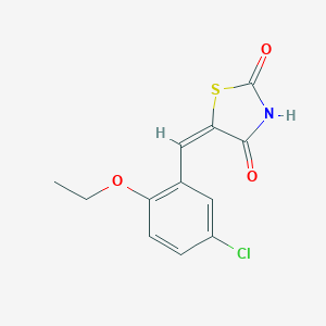 molecular formula C12H10ClNO3S B313059 5-(5-Chloro-2-ethoxybenzylidene)-1,3-thiazolidine-2,4-dione 