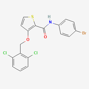 N-(4-bromophenyl)-3-[(2,6-dichlorophenyl)methoxy]thiophene-2-carboxamide