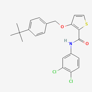 3-[(4-tert-butylphenyl)methoxy]-N-(3,4-dichlorophenyl)thiophene-2-carboxamide