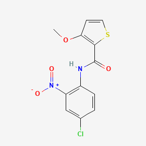 molecular formula C12H9ClN2O4S B3130681 N-(4-chloro-2-nitrophenyl)-3-methoxy-2-thiophenecarboxamide CAS No. 344273-61-6